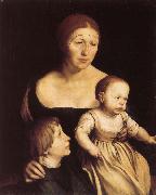 Hans Holbein Konstnarens with wife Katherine and Philipp Germany oil painting artist